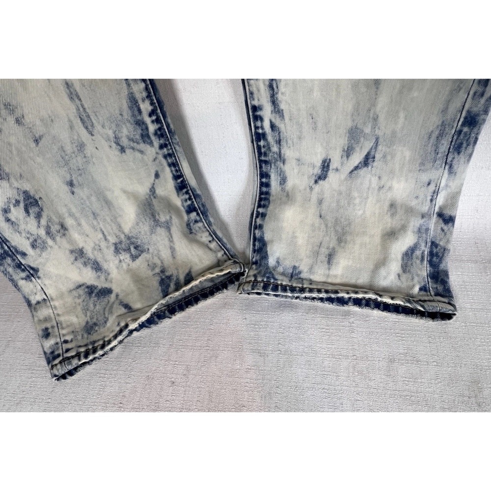 Akoo Jeans Men's 34x34 Tie Dye Print Blue Multicolor Distressed Street Wear - Picture 2 of 11